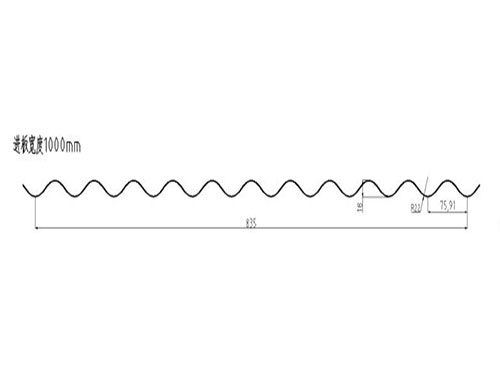 南寧NS-005 corrugated sheet profile drawing